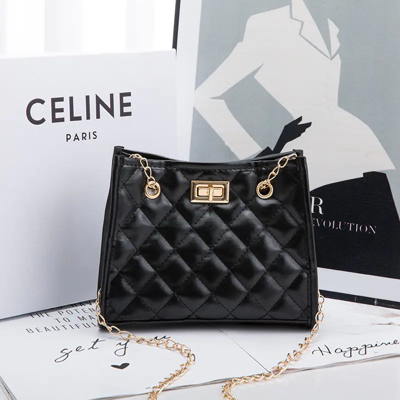 Mini Chain Shoulder Bags - Rhombus Small Square Design