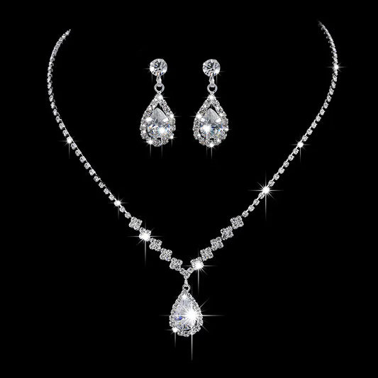 Bridal Jewelry Set - Necklace and Earrings