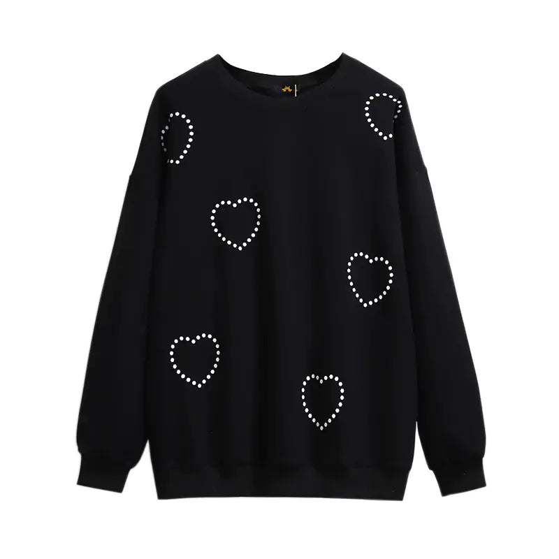 Plus Size Women's Long Sleeve Cotton Sweatshirt