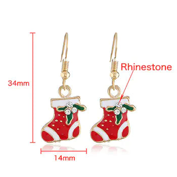 Christmas Jewelry Set: Earrings and Necklace