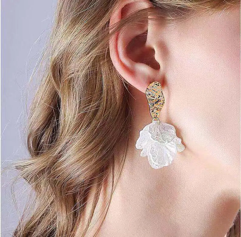 Long Floral Earrings for Women
