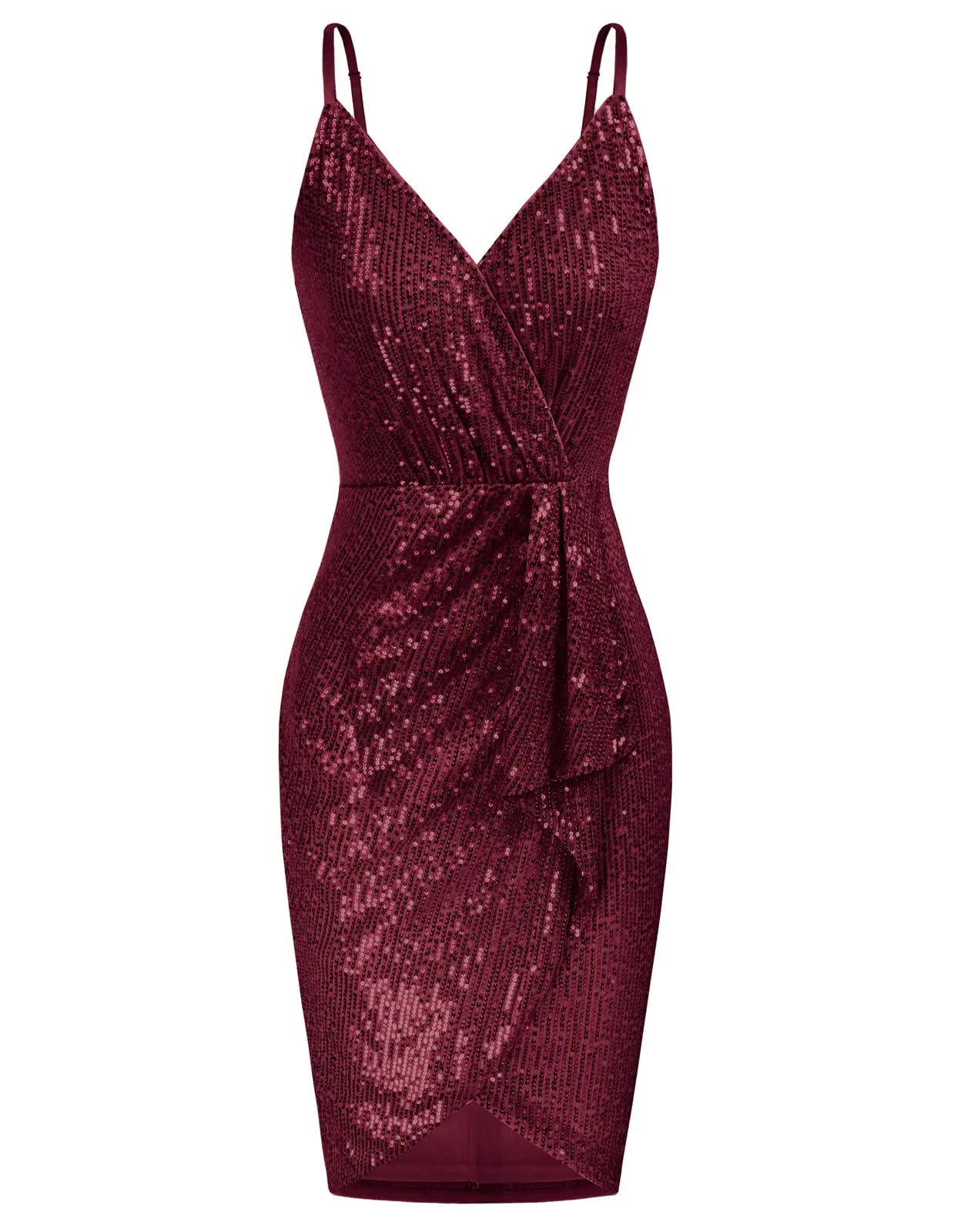 Women Sparkly Sequin Dress. Spaghetti Strap Shimmer Bodycon Party Dresses