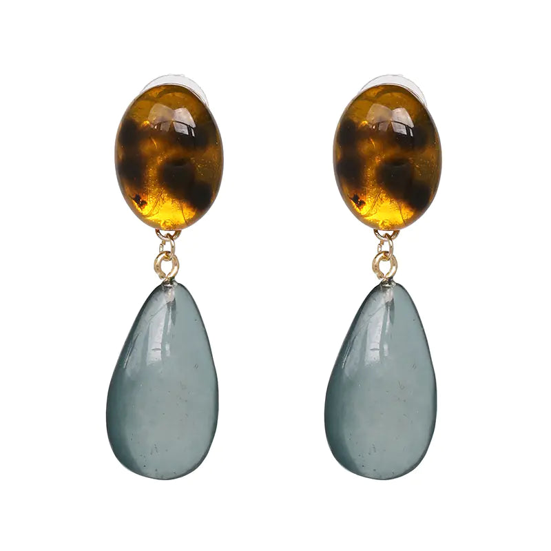Geometric Glass Diamond Earrings for Women