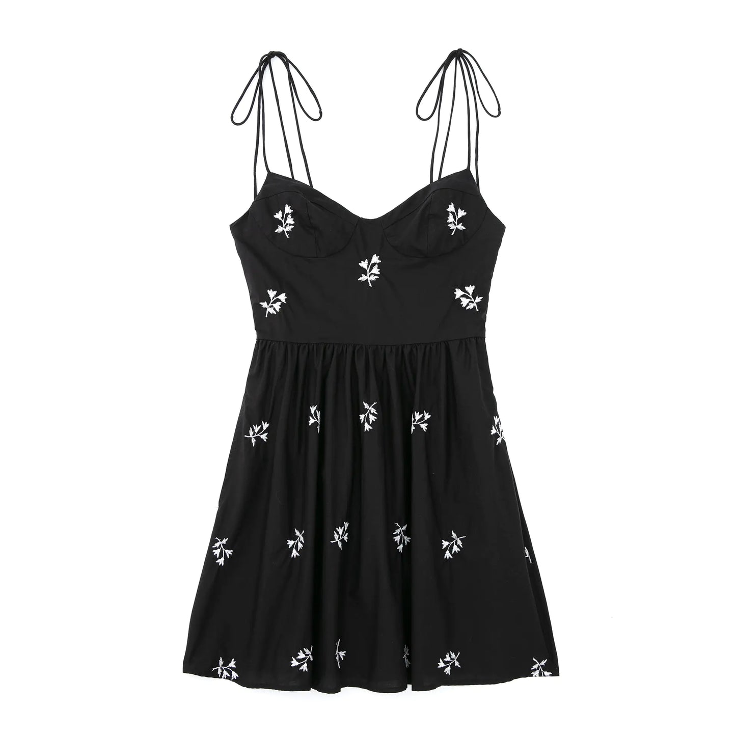 Embroidered Floral Chiffon Top and Slip Skirt Set