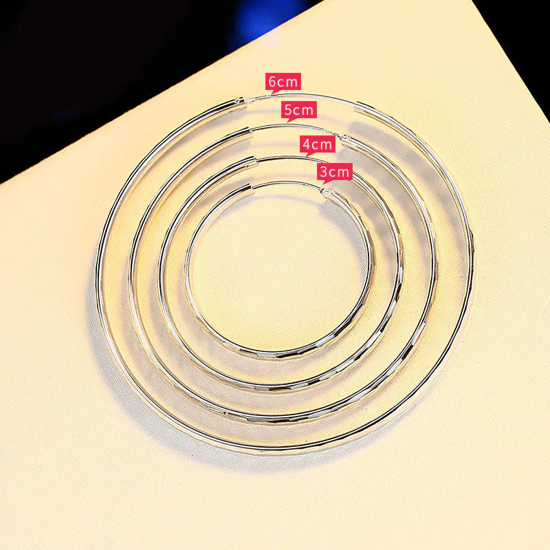 925 Silver Hoop Earrings for Women - Trendy Design