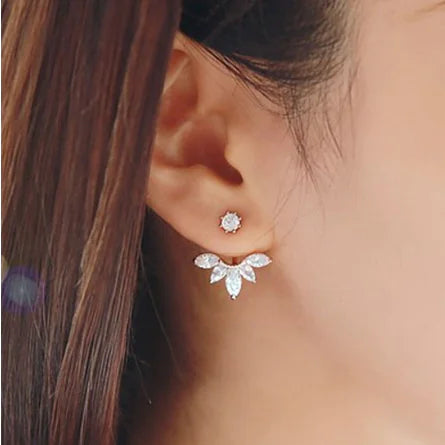 Fashionable Earrings with Rhinestones - Versatile Jewelry