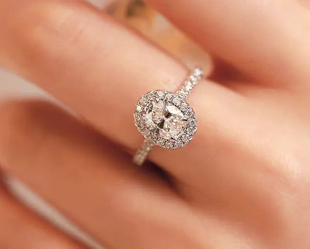 Oval Zircon Ring for Women - Stylish Pink White Jewelry