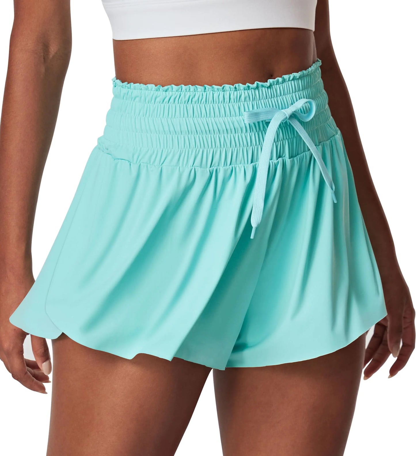Flowy Butterfly Shorts for Women. High Waisted Preppy Clothes - Golf Workout Athletic Spandex Cheer Shorts