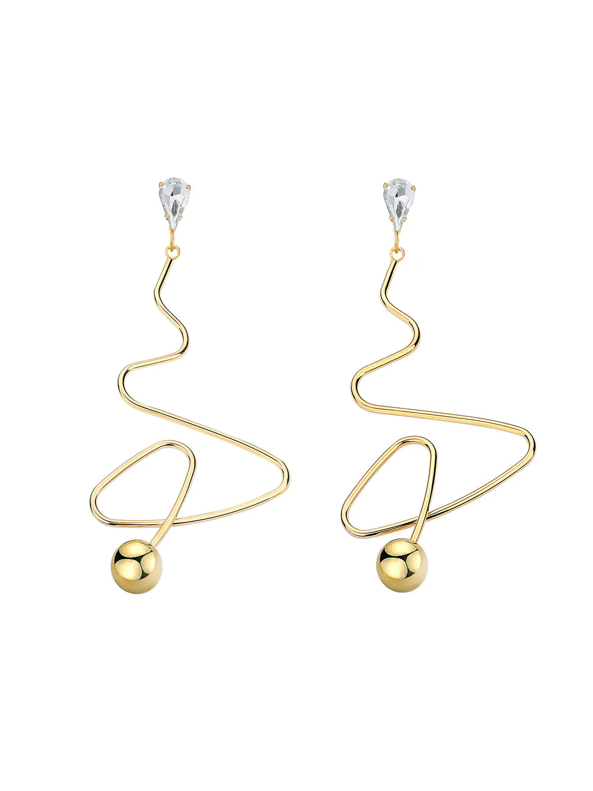 Silver Irregular Style Earrings for Women