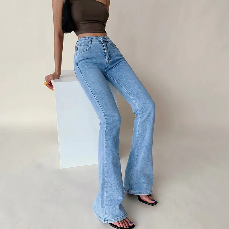 Retro American High Waist Casual Pants for Women