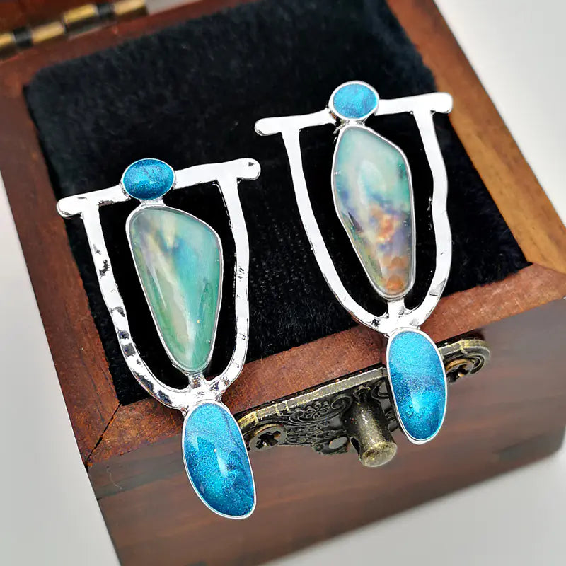 Trendy Colorful Turquoise Earrings for Women