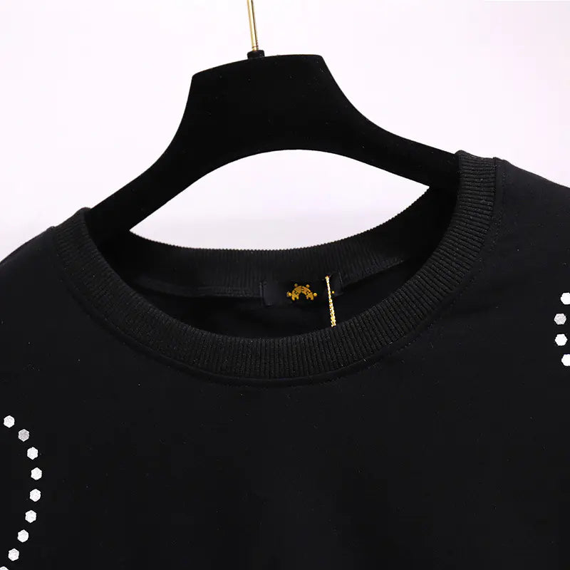 Plus Size Women's Long Sleeve Cotton Sweatshirt