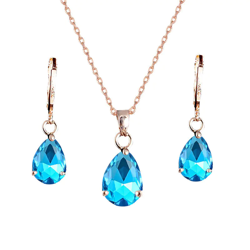 Luxury Jewelry Set for Wedding with Earrings and Necklace