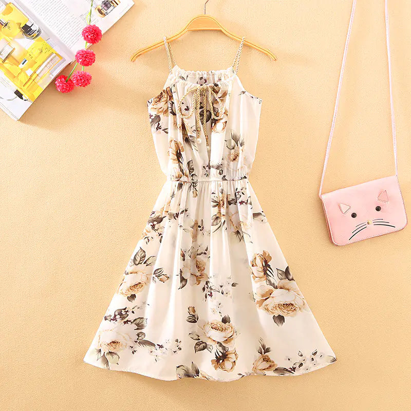 Bohemian Floral Chiffon Maxi Dress for Women