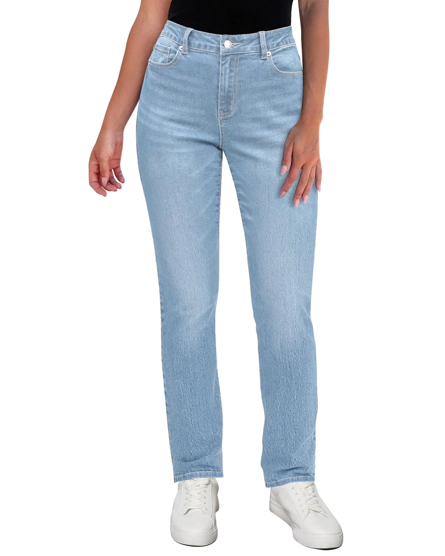 High Waisted Stretchy Women Blue Jeans. Trendy Denim Pants Roadknight Blue Size X-Large US Size 16 to Size 18