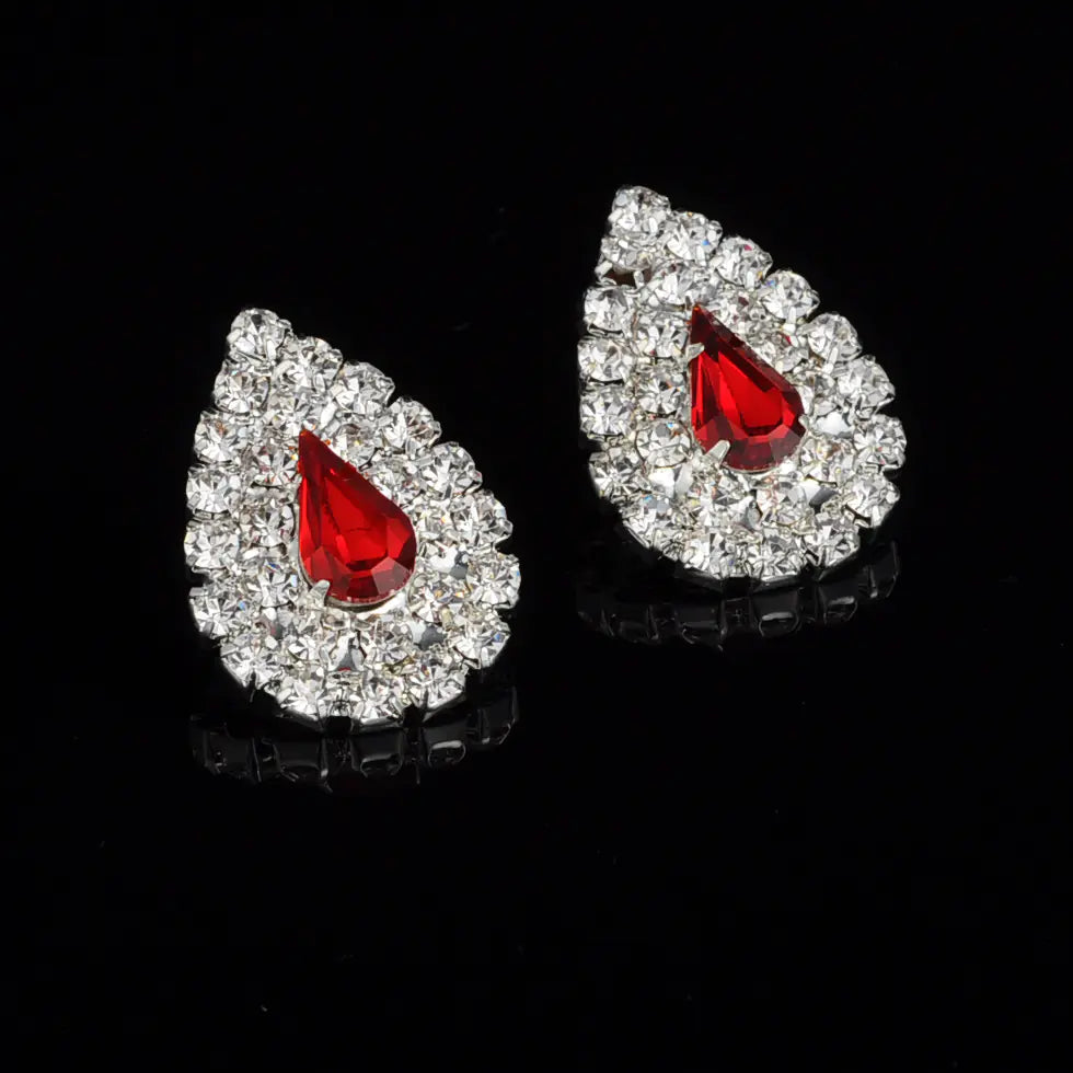 Exaggerated Rhinestone Bride Set: Necklace & Earrings