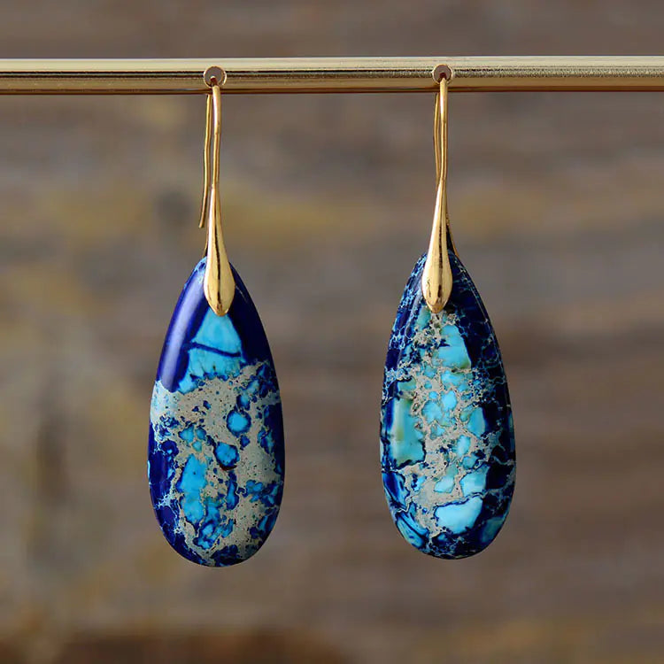 Colorful Teardrop Pendant Earrings for Women