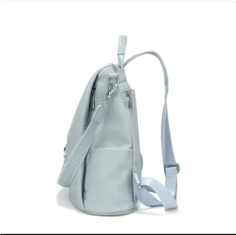 Haze Blue New Fashion Shoulder bag. Leisure Ladies Backpack Large Capacity