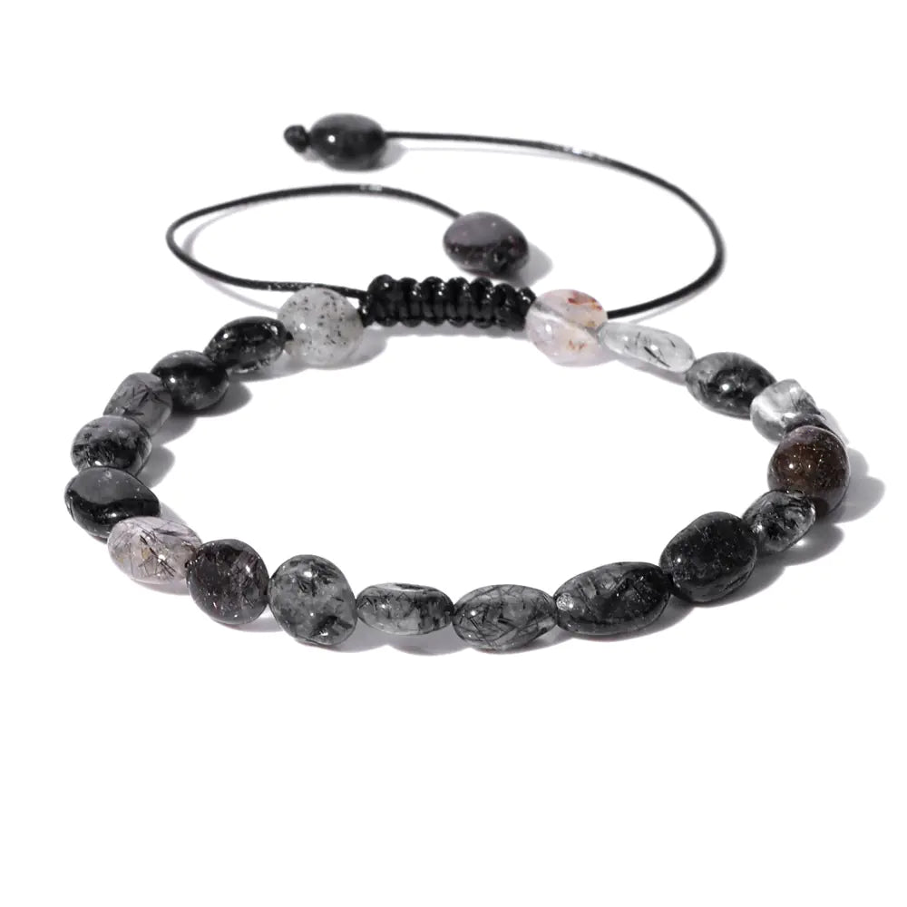 Natural Stone Irregular Beads Woven Bracelet