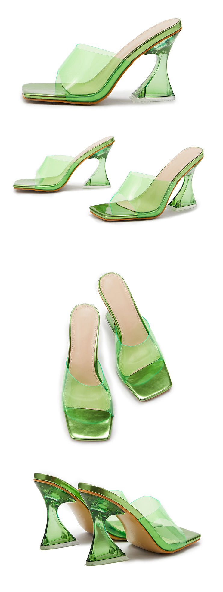 Fashionable Transparent High Heels for Women