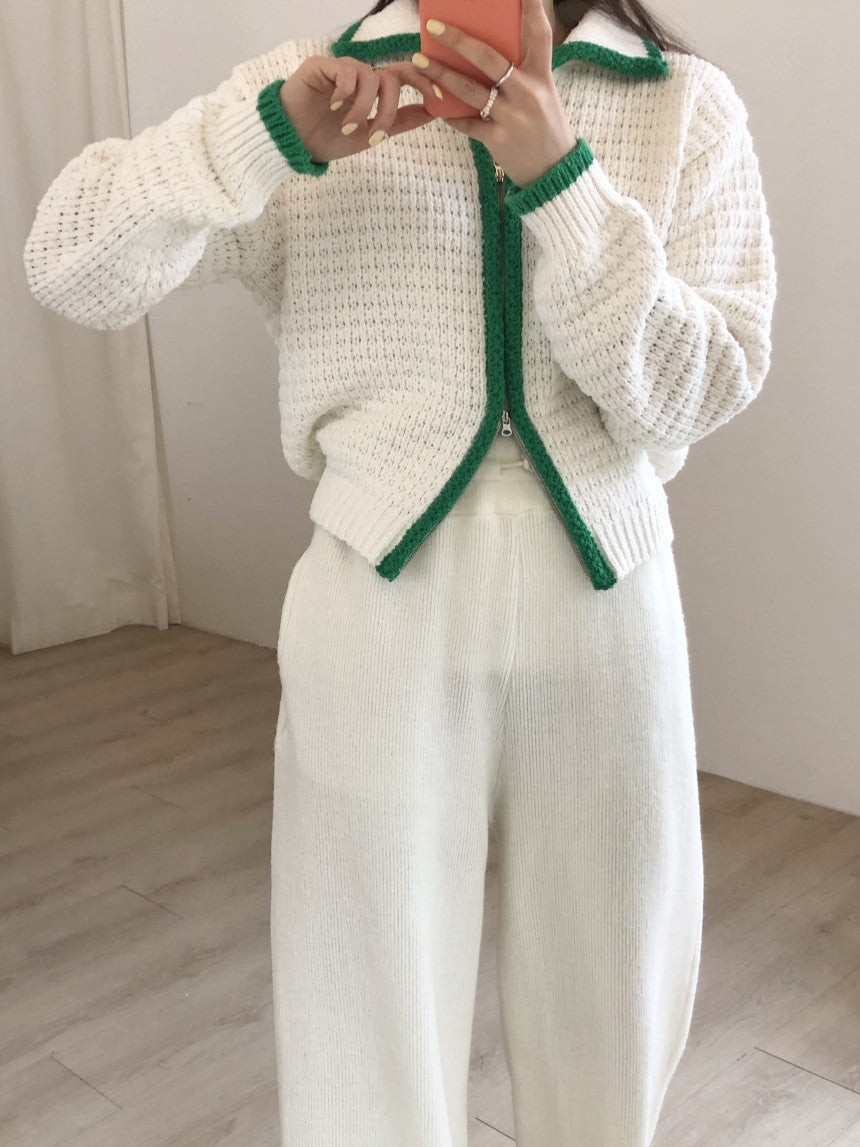 Vintage Women's Zipper Cardigan Sweater Coat