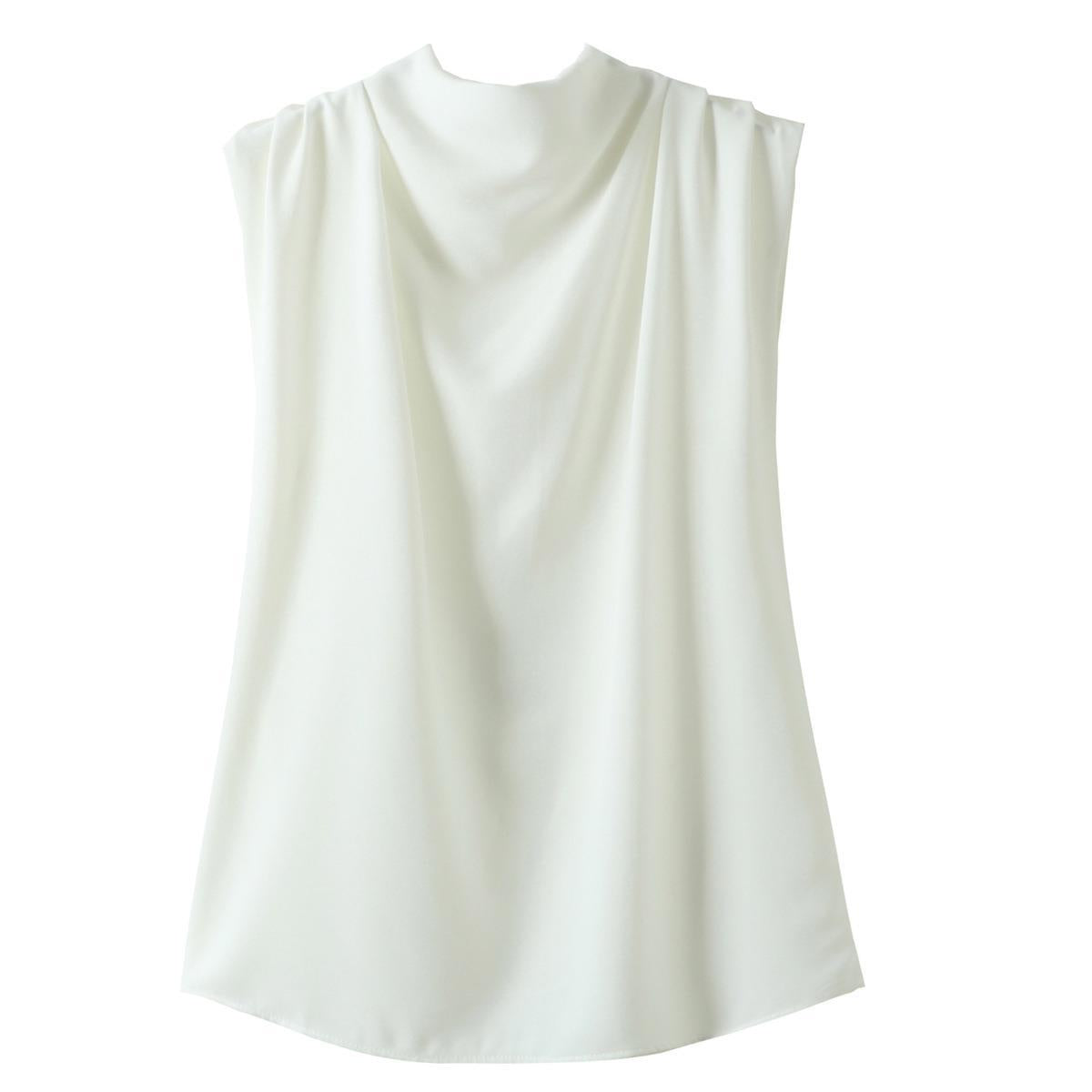Women's Casual Sleeveless Solid Color Blouse