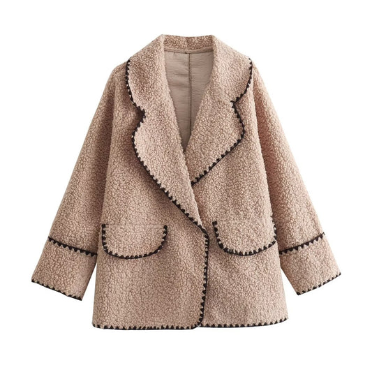 Textured Women's Wool Coat Osaka (One Piece)