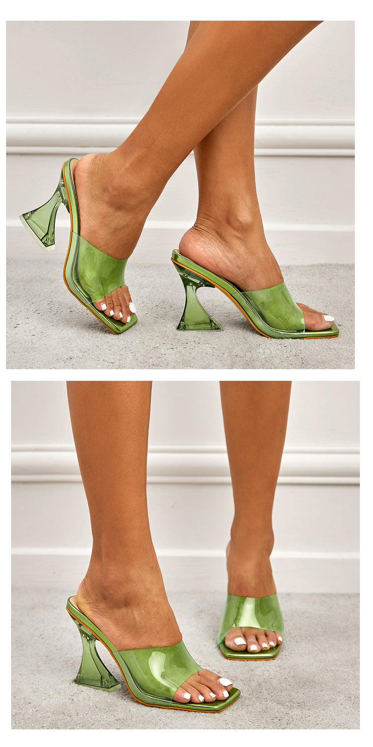 Fashionable Transparent High Heels for Women