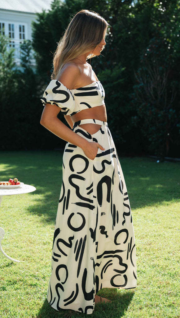 Fashion Print Women's 2-Piece Set with Skirt