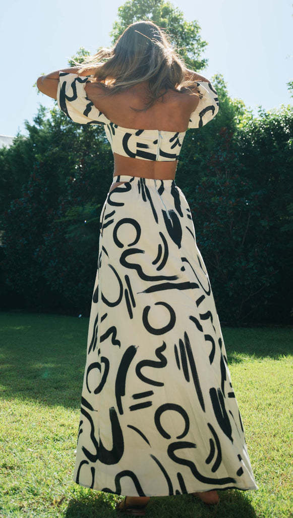 Fashion Print Women's 2-Piece Set with Skirt