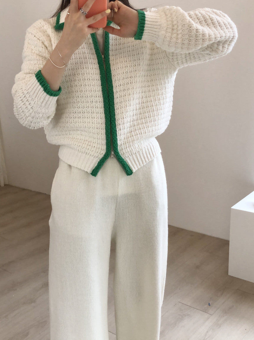 Vintage Women's Zipper Cardigan Sweater Coat