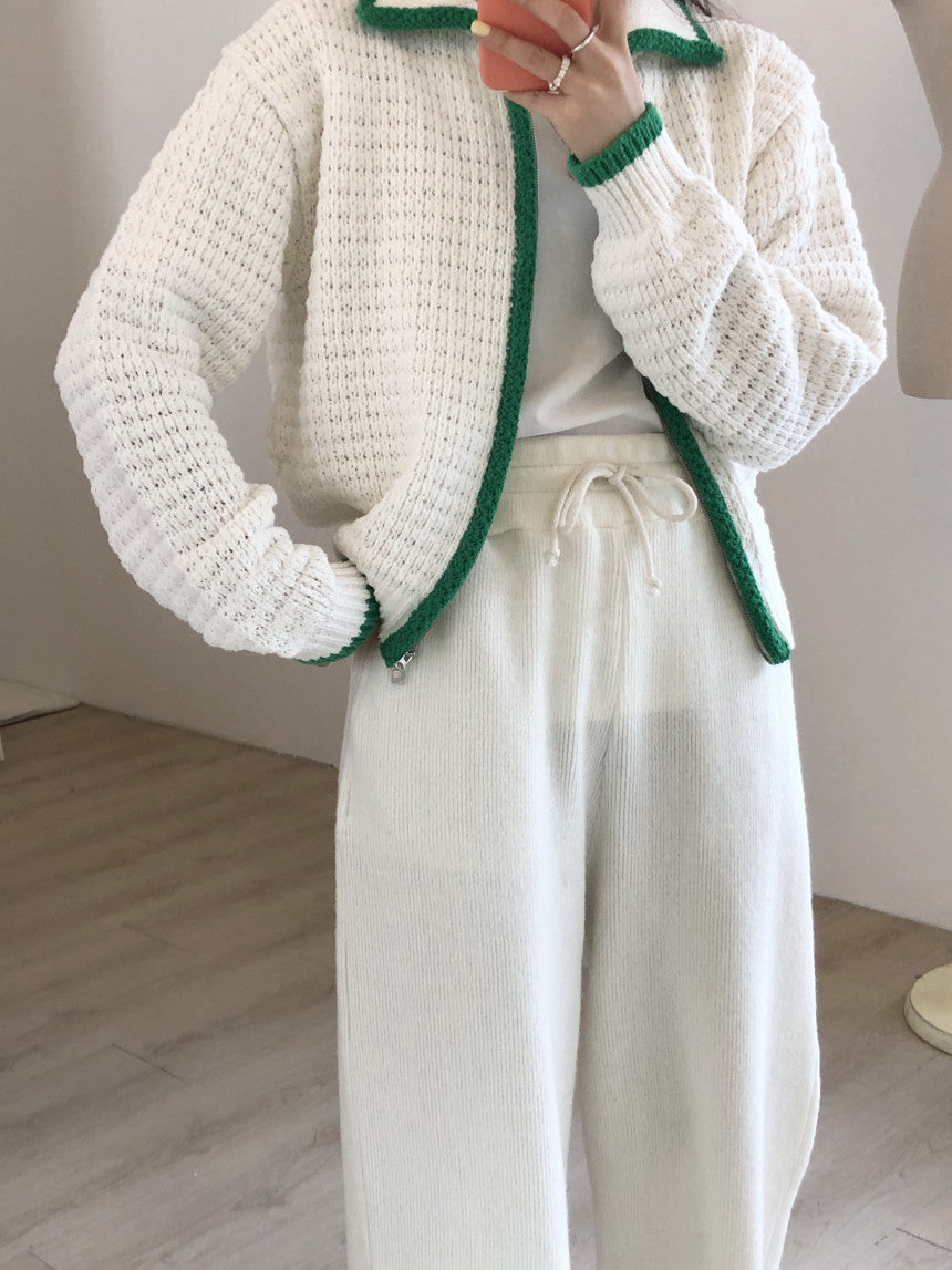 Vintage Women's Zipper Cardigan Sweater Coat