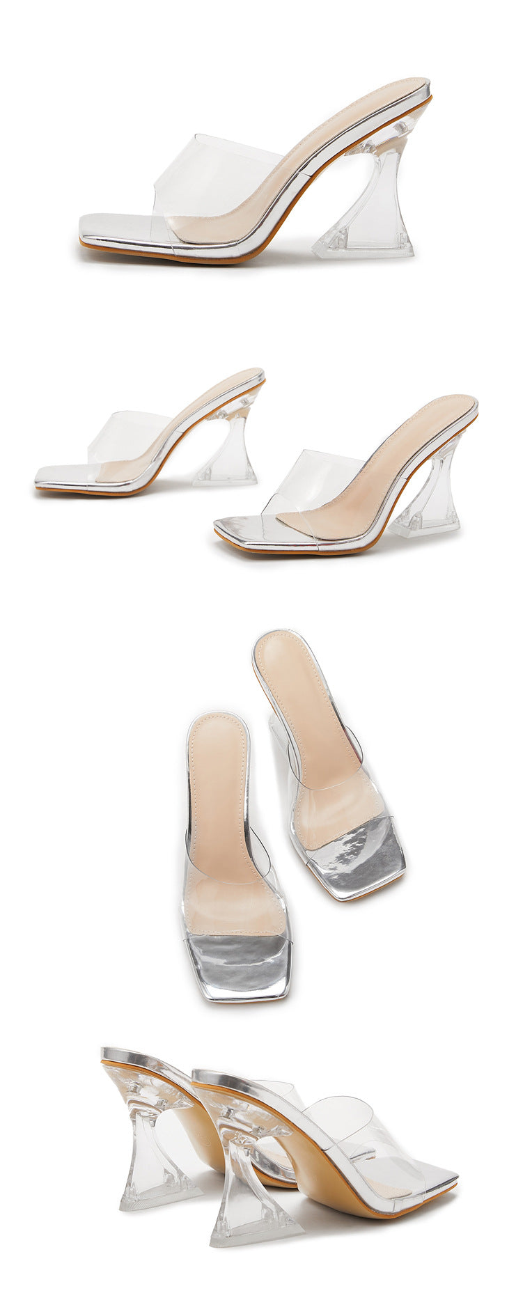 Fashionable Transparent High Heels for Women