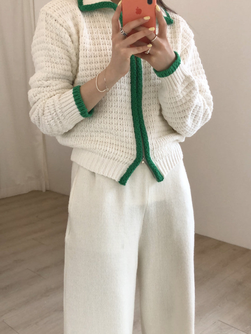 Vintage Women's Zipper Cardigan Sweater Coat