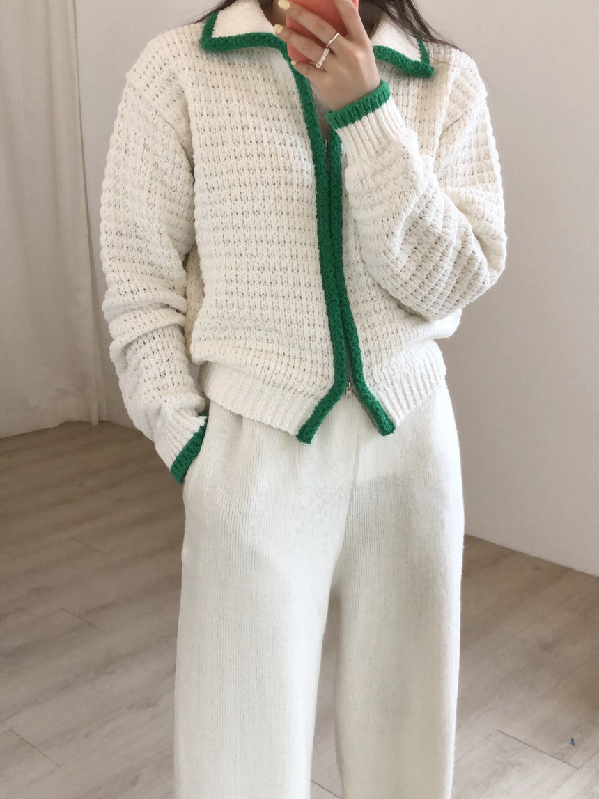 Vintage Women's Zipper Cardigan Sweater Coat