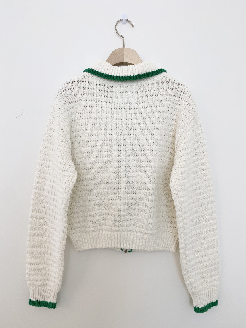 Vintage Women's Zipper Cardigan Sweater Coat