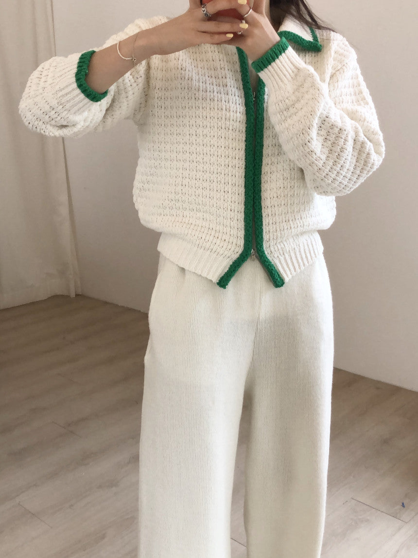 Vintage Women's Zipper Cardigan Sweater Coat