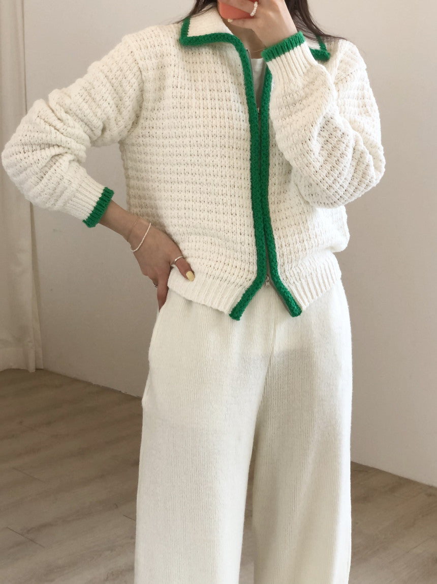 Vintage Women's Zipper Cardigan Sweater Coat