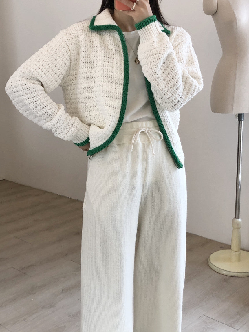 Vintage Women's Zipper Cardigan Sweater Coat