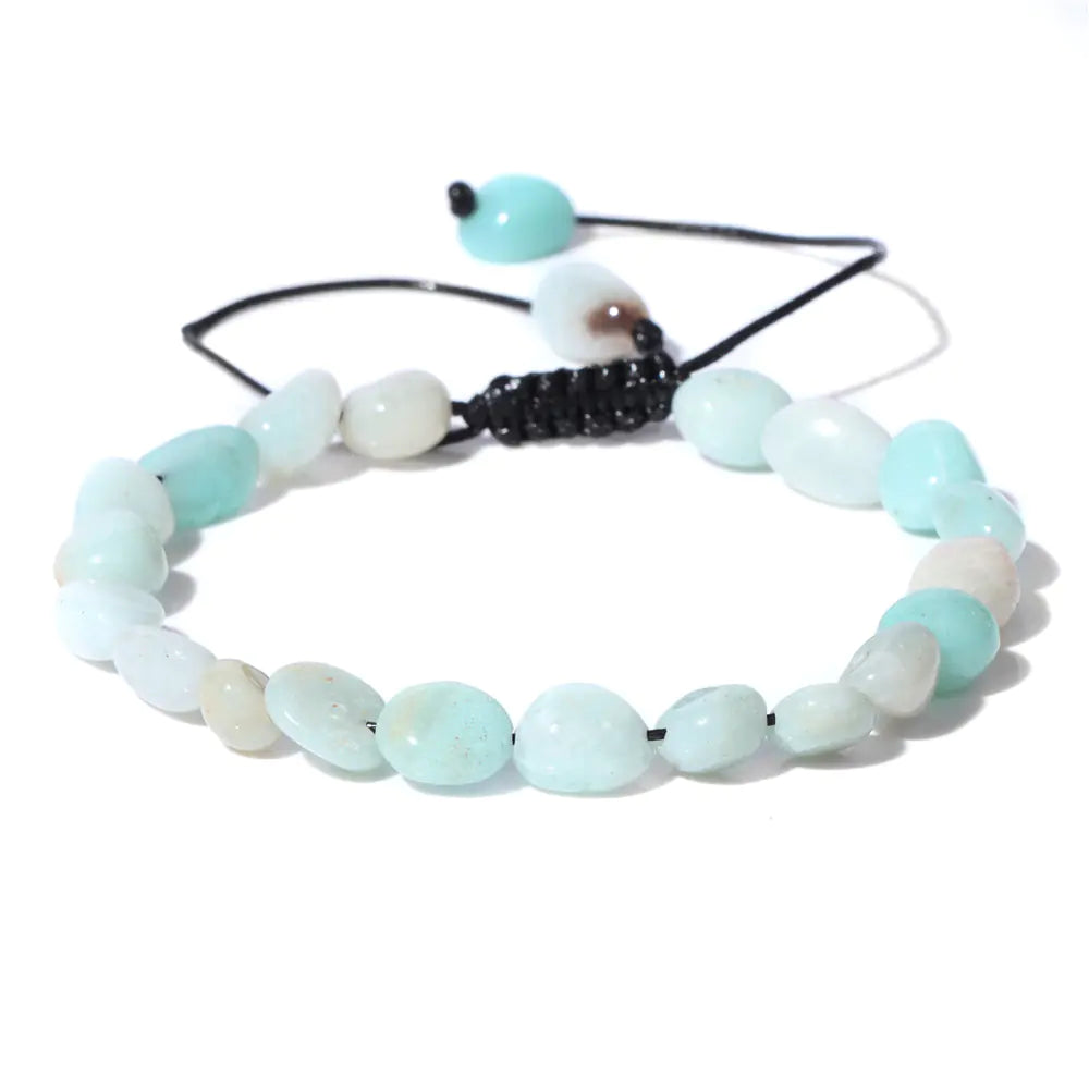 Natural Stone Irregular Beads Woven Bracelet