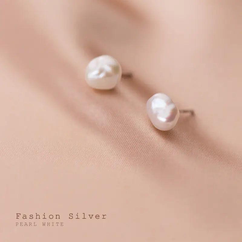 Nina 925 Baroque Pearl Earrings for Women