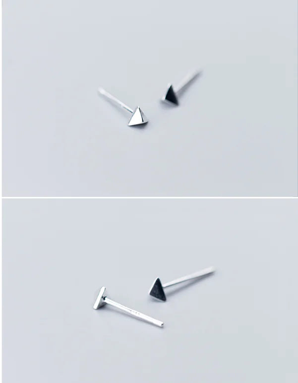 S925 Silver Mini Triangle Earrings for Women
