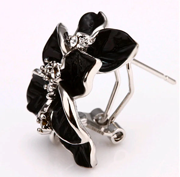 Camellia Earrings, Necklace, and Ring Jewelry Set