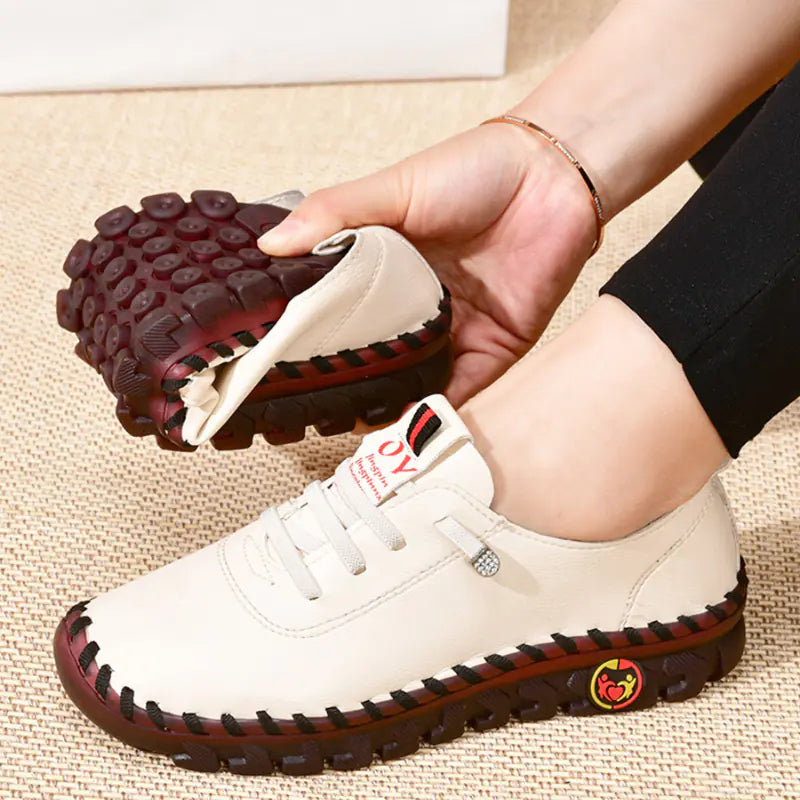 Comfortable Non-Slip PU Leather Women’s Loafers Flats