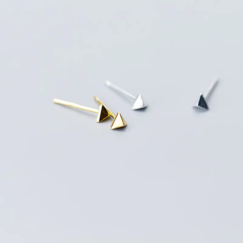 S925 Silver Mini Triangle Earrings for Women