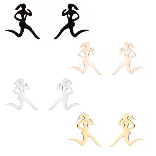Runner Jewelry - Cross Country Earrings - XC Jewelry for Women - Runners Earrings (Runner - Saver)