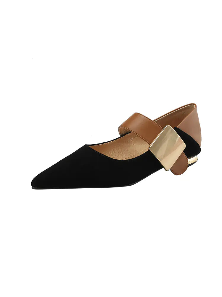 Retro Brown Mary Jane Flats for Women - Spring/Fall