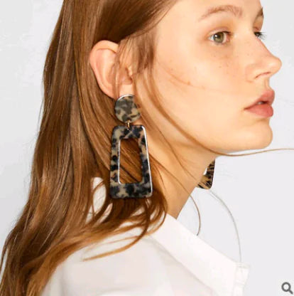 Trendy Acrylic Geometric Earrings for Women