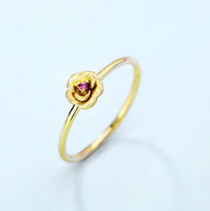 14K Gold Floral Ring - Flower Jewelry