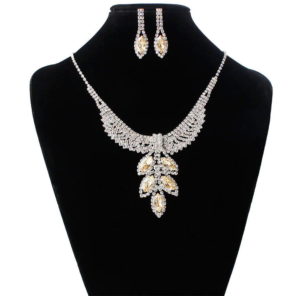 Bridal Jewelry Set - Korean Style Necklace & Earrings
